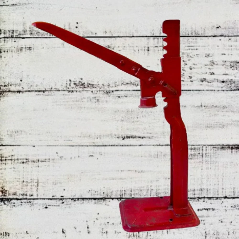 Red Vintage Metal Bottle Capper Cap Press Wine Corker Farm House Rustic Decor